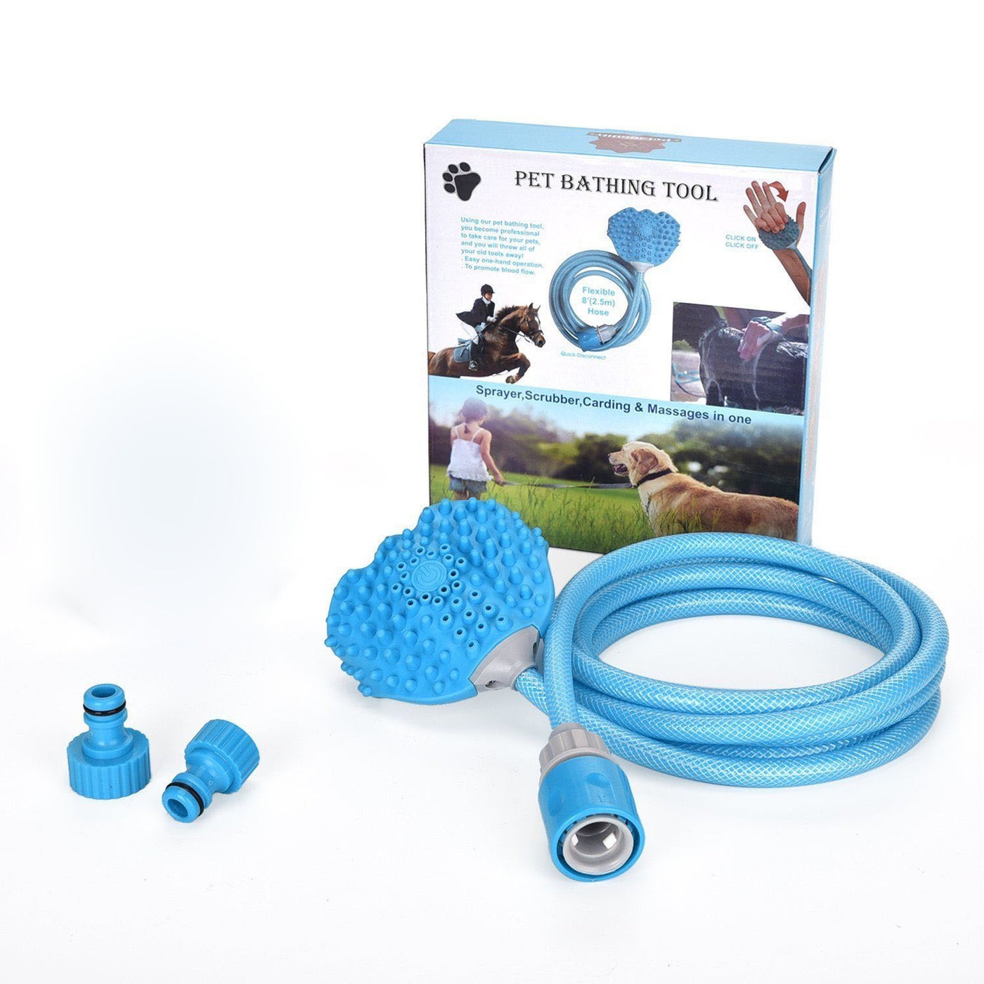 Pet Bathing Massage Gloves Sprayer