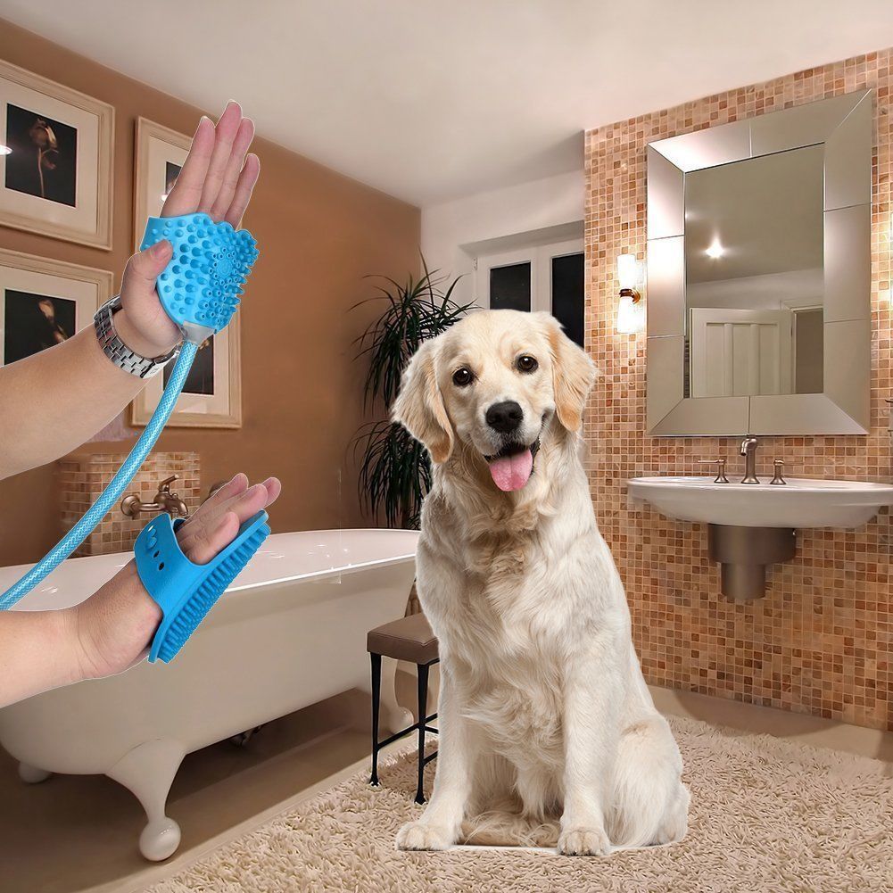 Pet Bathing Massage Gloves Sprayer