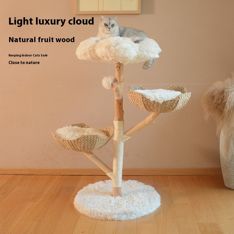 Solid Wood Climbing Cat Tree Nest