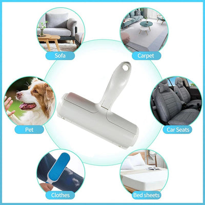 2-Way Pet Hair Roller Remover Lint Brush