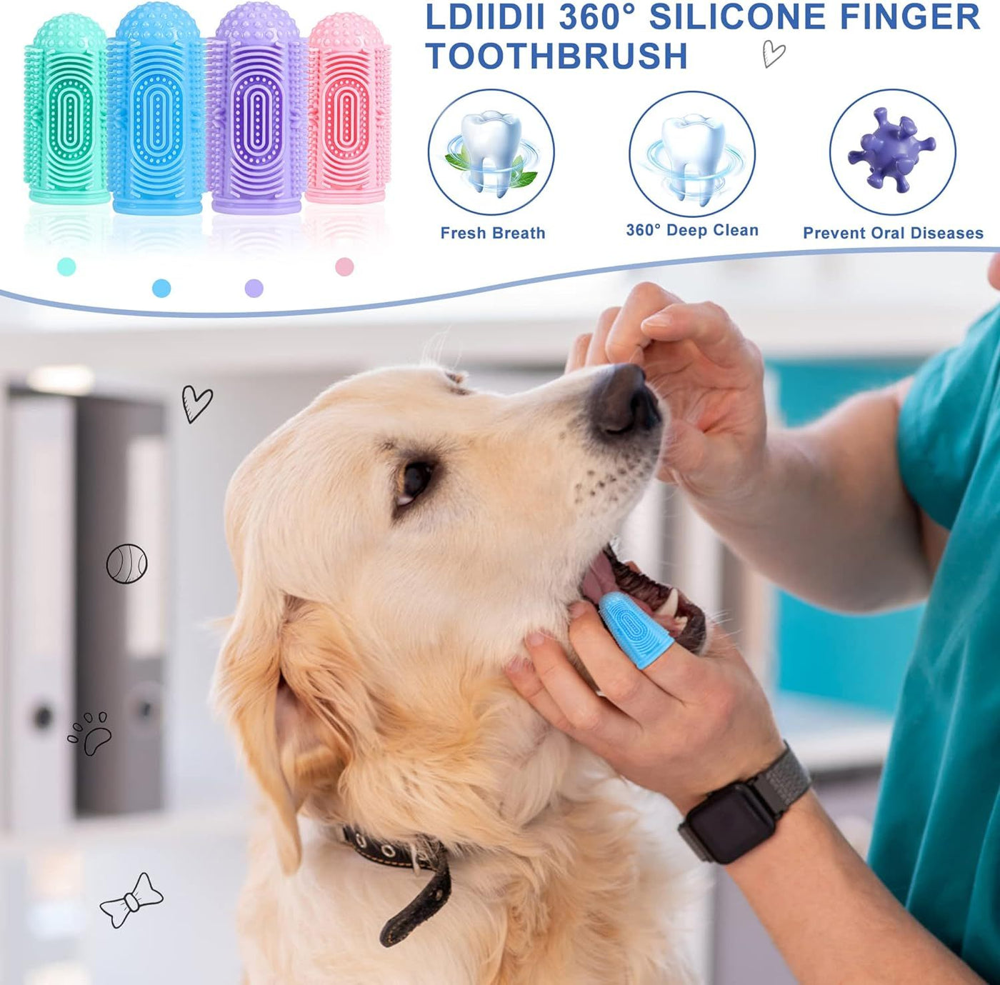 Dog & Cat Regular Finger Brush for Cleaning – Dental Care for Pets