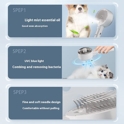 Dog & Cat Hair Remover Steam Brush