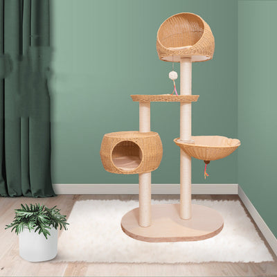 Multi Layer Solid Wood Cat Tree Nest