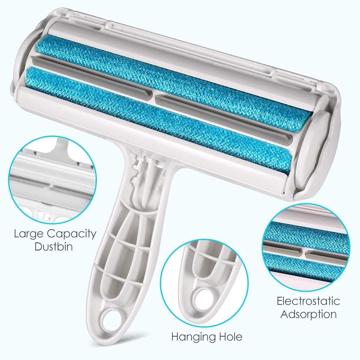 2-Way Pet Hair Roller Remover Lint Brush