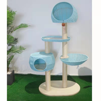 Multi Layer Solid Wood Cat Tree Nest