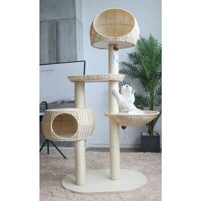 Multi Layer Solid Wood Cat Tree Nest