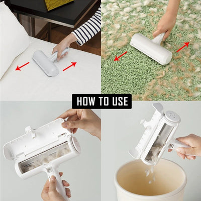 2-Way Pet Hair Roller Remover Lint Brush